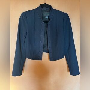 Club Monaco cropped navy blazer